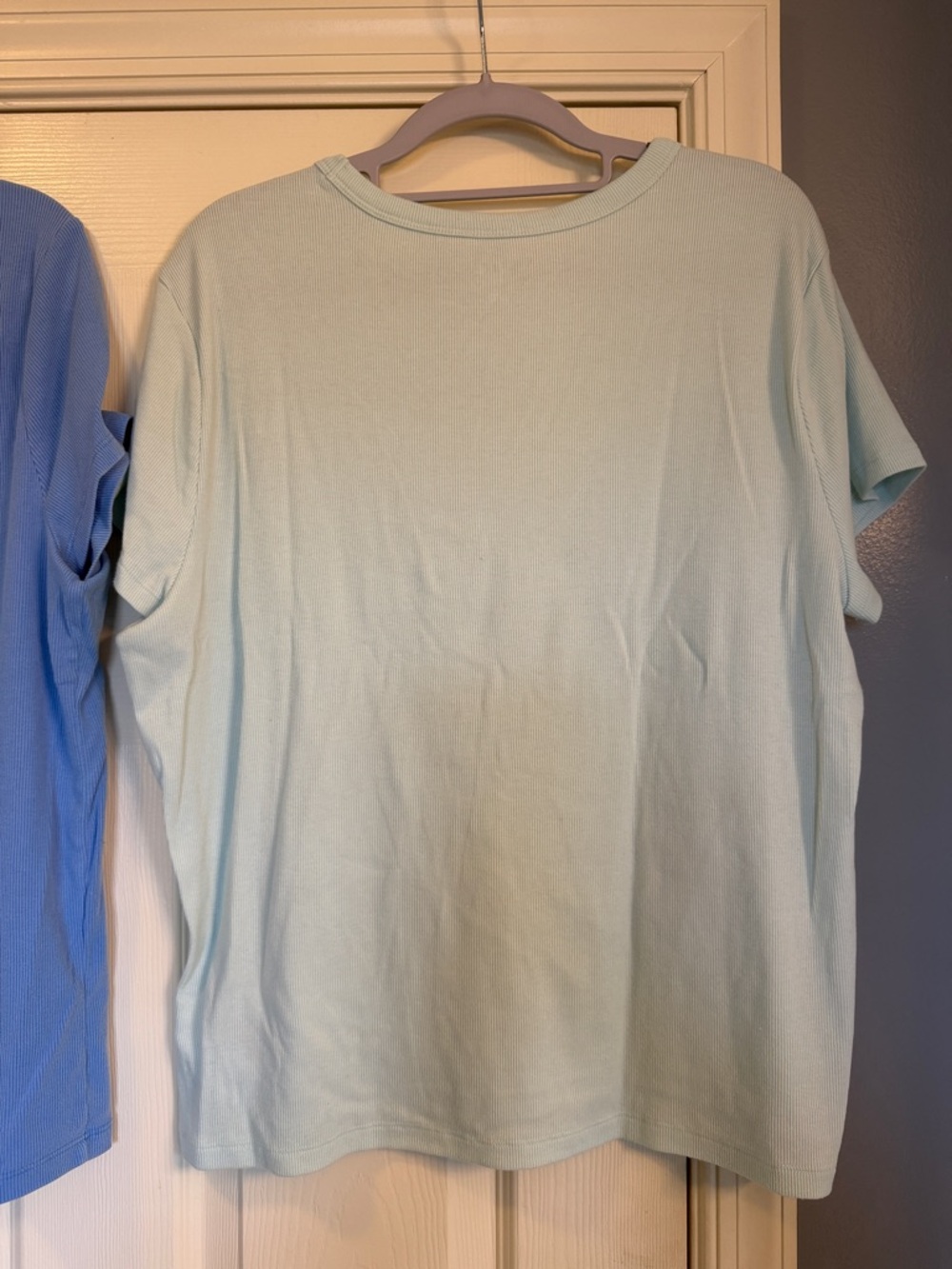 GAP Crew Neck Ribbed Tee Pair - Sky Blue & Mint - Picture 8 of 8